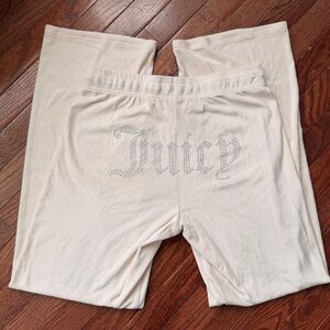 Juicy Couture Cream Rhinestone Pants